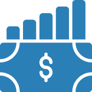 Money and graph icon