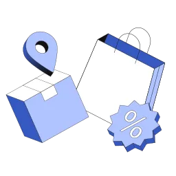 shopping bags and discount icon